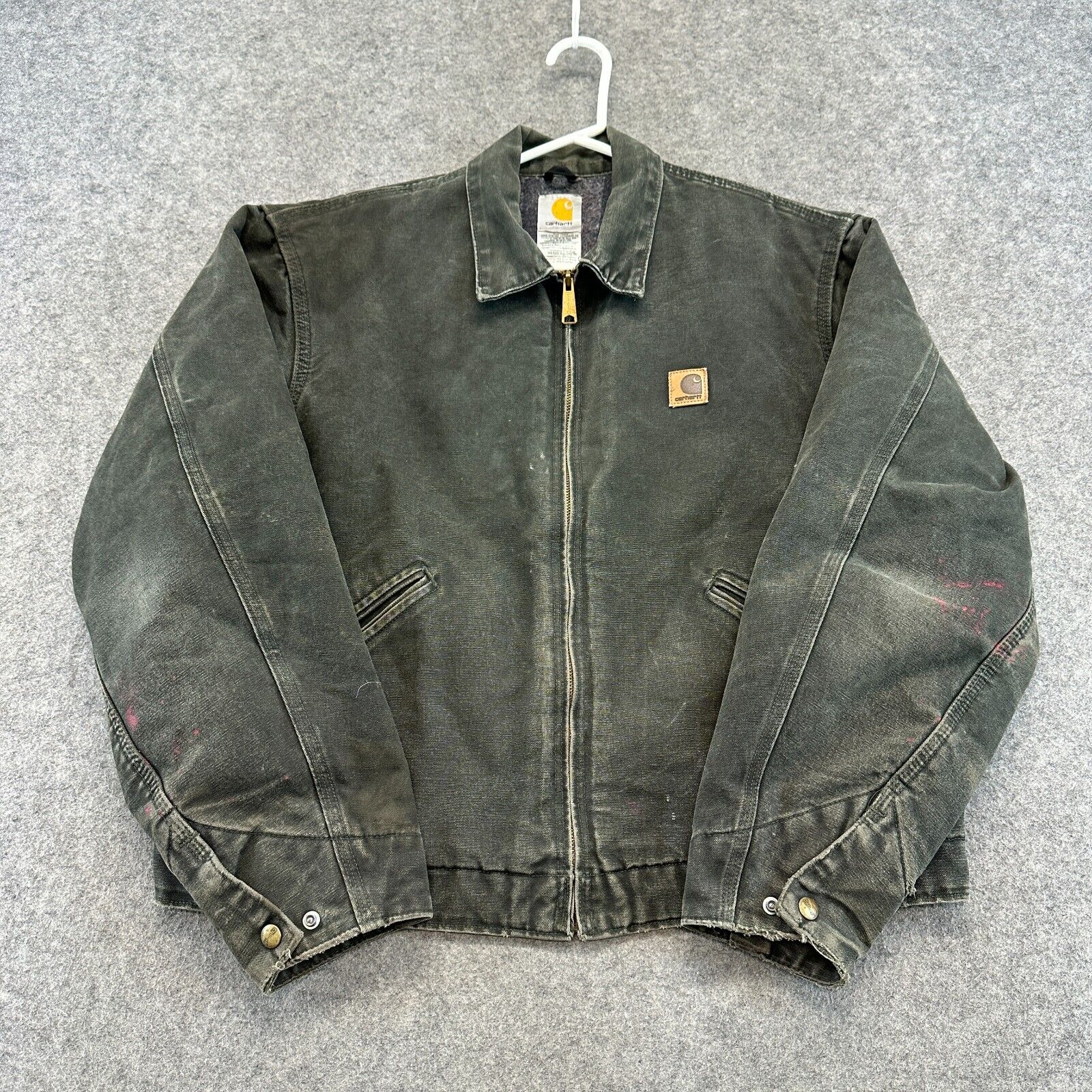 VINTAGE Carhartt Jacket Mens L Green Detroit Blanket Lined VINTAGE Carhartt Jacket Mens L Green Detroit Blanket Lined