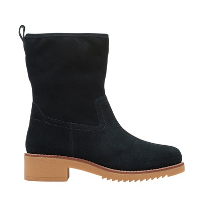 Женские повседневные модельные ботинки из черной замши Clarks Eden Mid Hi 26161283