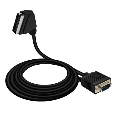 Scart Male to VGA Male Video Cable- 1.8m- LinQ, Black