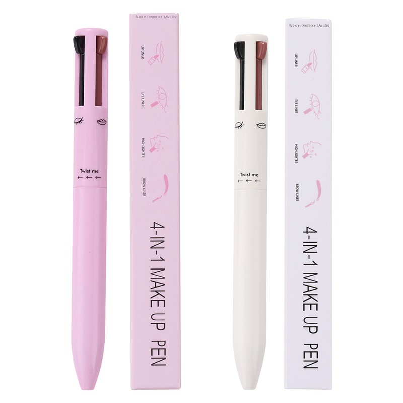 4 In 1 Waterproof Makeup Pen for Eyeliner, Brow, Lip Liner, Highlighter