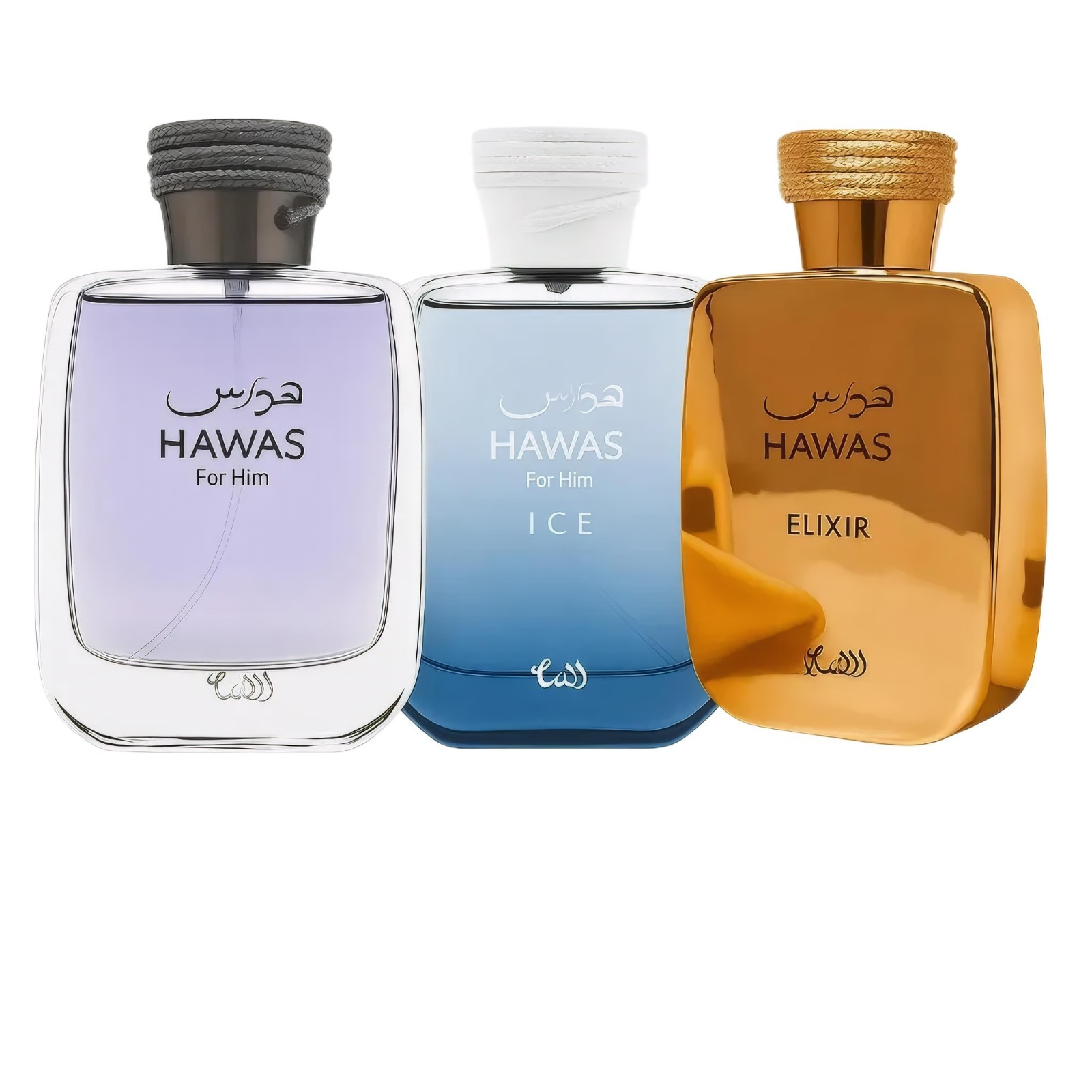 Rasasi Hawas For Him,Hawas Ice,Hawas Elixir EDP 3.4 Oz For