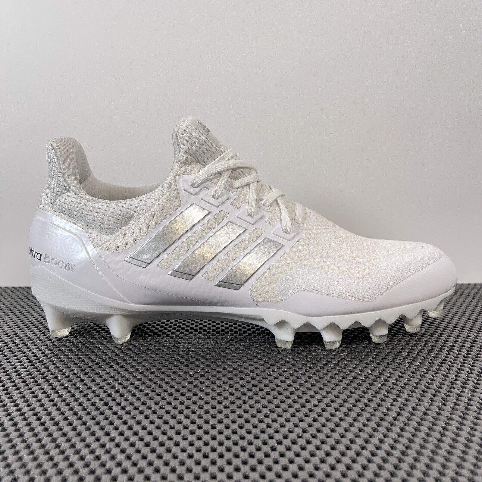 ADIDAS ULTRABOOST PE FOOTBALL CLEATS SIZE 13 WHITE SILVER ADIDAS ULTRABOOST PE FOOTBALL CLEATS SIZE 13 WHITE SILVER