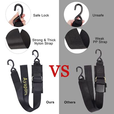 2 Pack Heavy Duty Boat Tie Down Straps to Trailer Boat Transom Strap 4 Ft x 2 in
