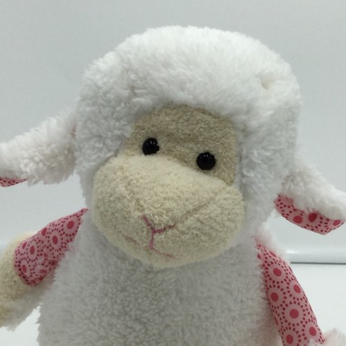 Animal Adventure White Pink Sheep Lamb Plush Soft Toy 2009 Stuffed 12