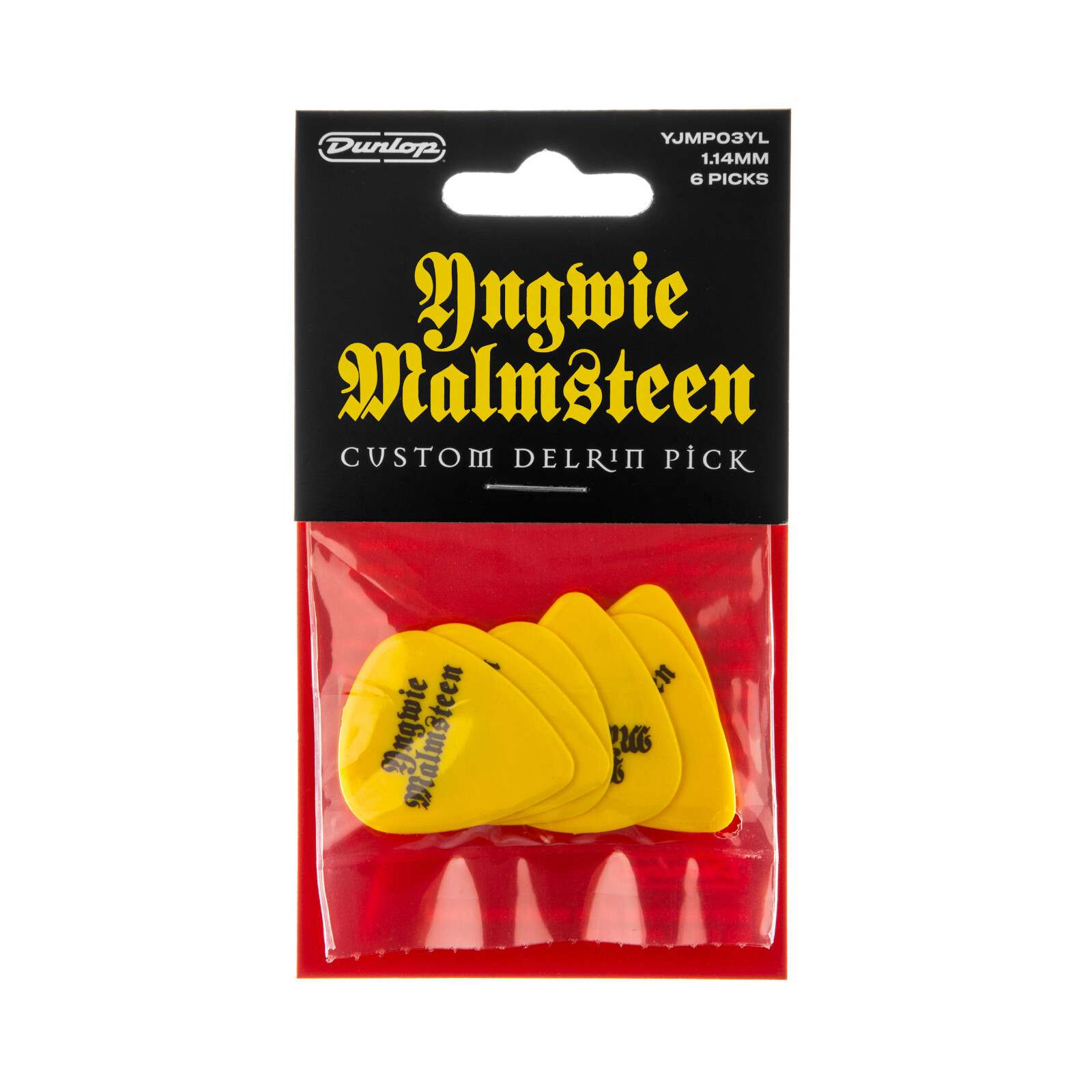 JIM DUNLOP YJMP03YL Yngwie Malmsteen 1.14MM 6 Picks with JIM DUNLOP YJMP03YL Yngwie Malmsteen 1.14MM 6 Picks with