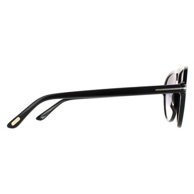 Pre-owned Tom Ford Sunglasses Ft0932 Jeffrey 01b Shiny Black Smoke Gradient In Gray