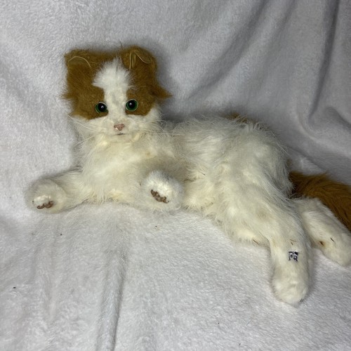 FurReal Friends Cat Lulu My Cuddlin' Kitty White Orange 2008 Tested Working