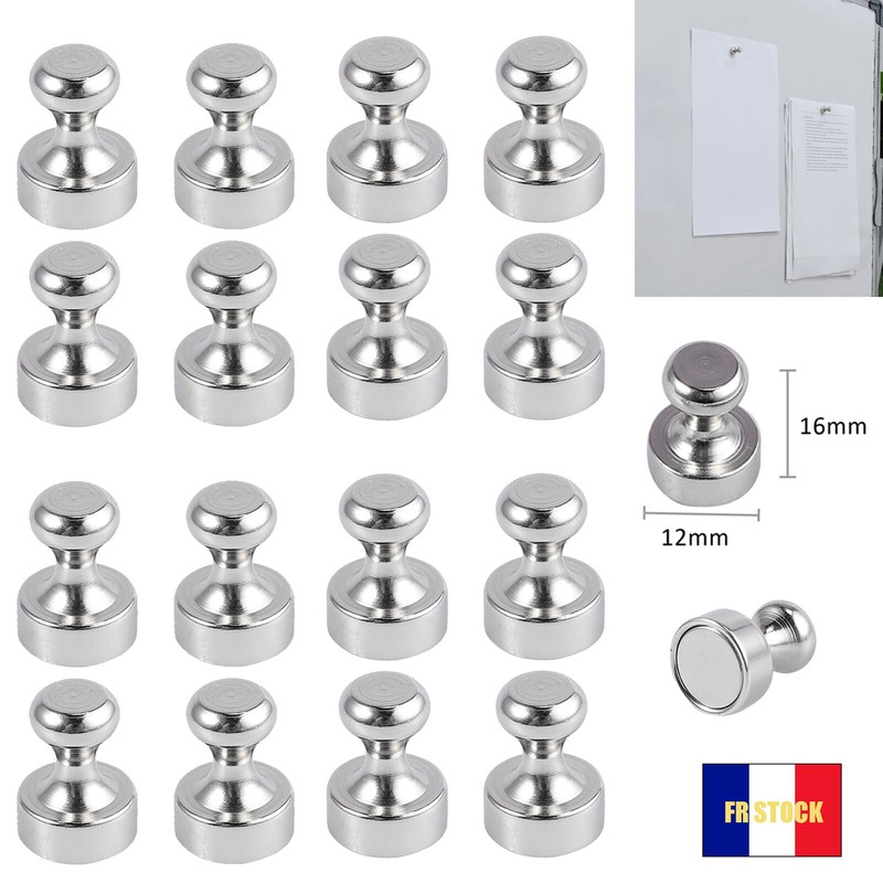 Puissant Aimant NÃ©Odyme Pour Panneaux Mur, RÃ©FrigÃ©Rateur 16x12mm (16pcs)