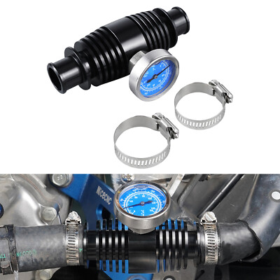 In-Line Water Cooler Radiator Hose W/ Temp Gauge For Yamaha Raptor 700 700R 660R