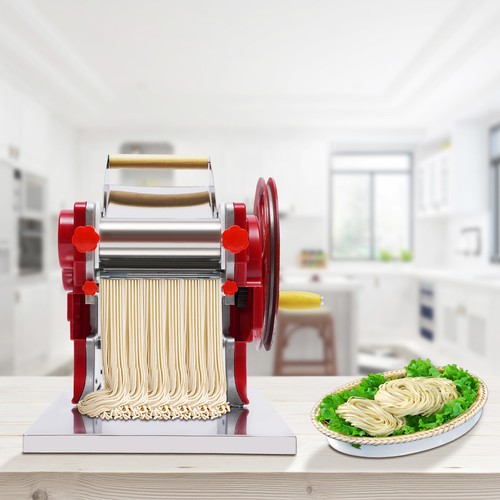 Commercial Hand-cranked Noodle Machine Dumpling Skin Roller Pasta Press Maker