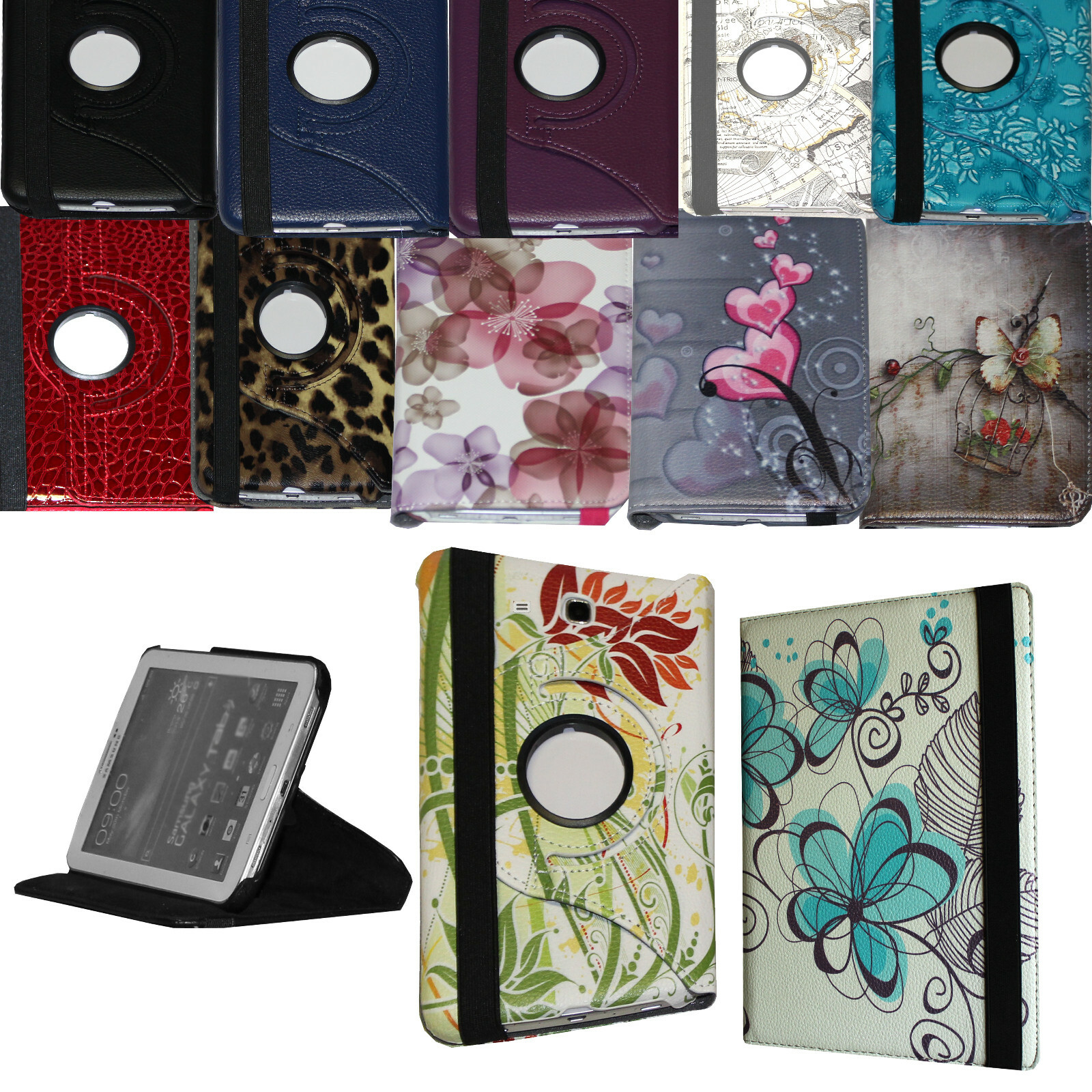 360 Rotating Case Cover Stand For Samsung Galaxy Tab E 9.6 SM-T560 T561 T565