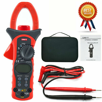 UNI-T UT205A Clamp LCD Digital Multimeter AC DC Volt AC Ampere Ohm Hz Tester Kd