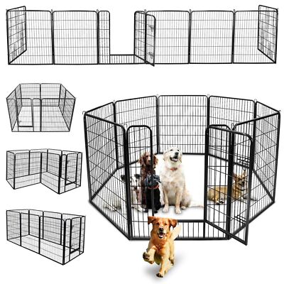 Dog Kennel Playpen Detachable Multiple Shape For Pet 8 Panel 40''/16 Panel 24''32''