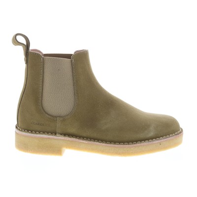 

Clarks Desert Chelsea 2 26160218 Мужские зеленые замшевые ботинки челси без шнуровки, Зеленый, Clarks Desert Chelsea 2