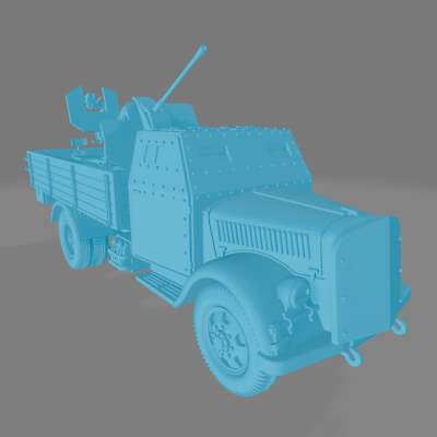 German Opel Blitz 3 Ton W/ Mobile Bunker