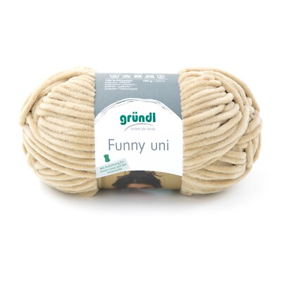 100g Gründl Funny uni - Chenille Flauschgarn Wolle Stricken Häkeln (39,90€/kg)
