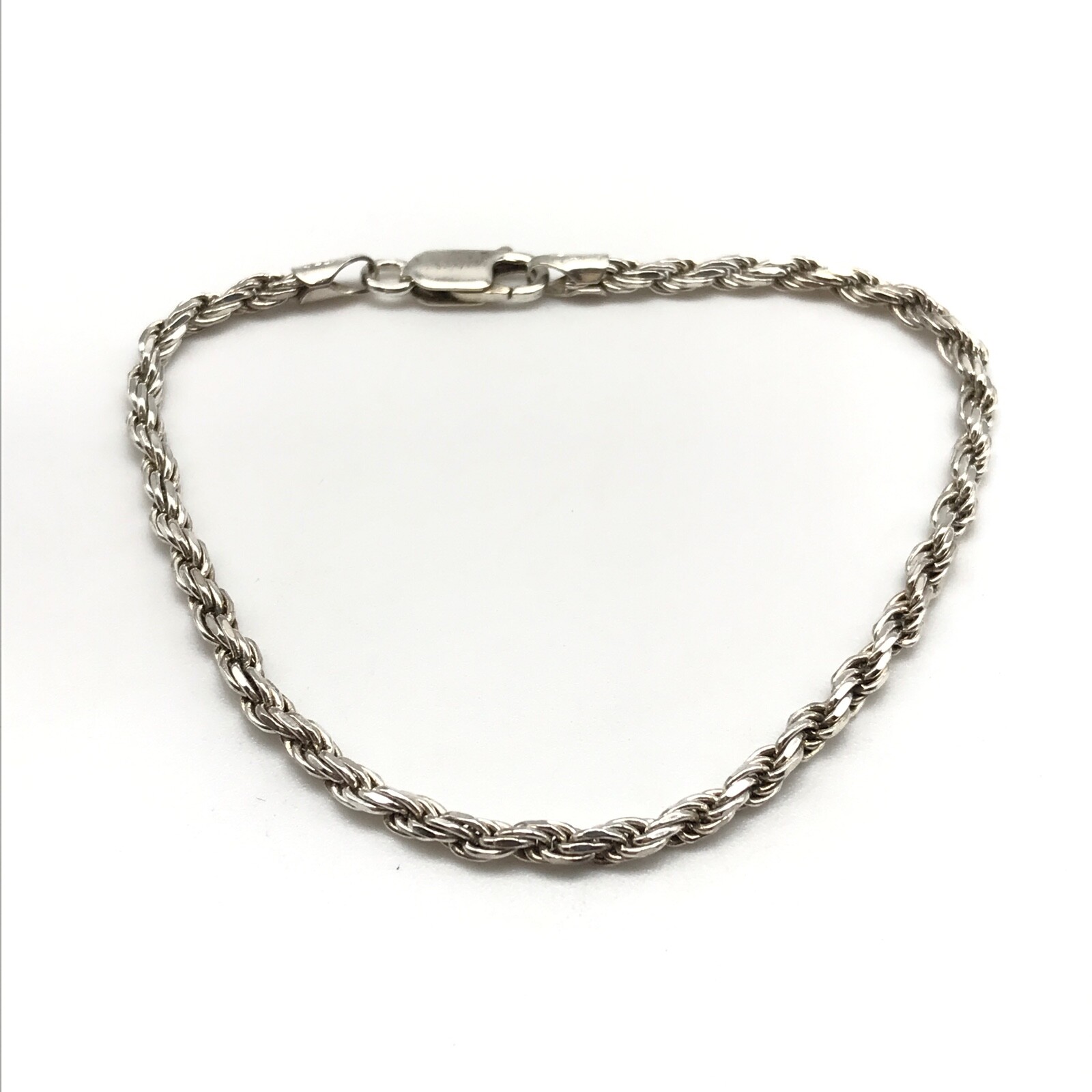 アクセサリー Italy vintage twist rope bracelet 925 Beautiful Twisted Rope 925 Sterling Silver Bracelet, Made in