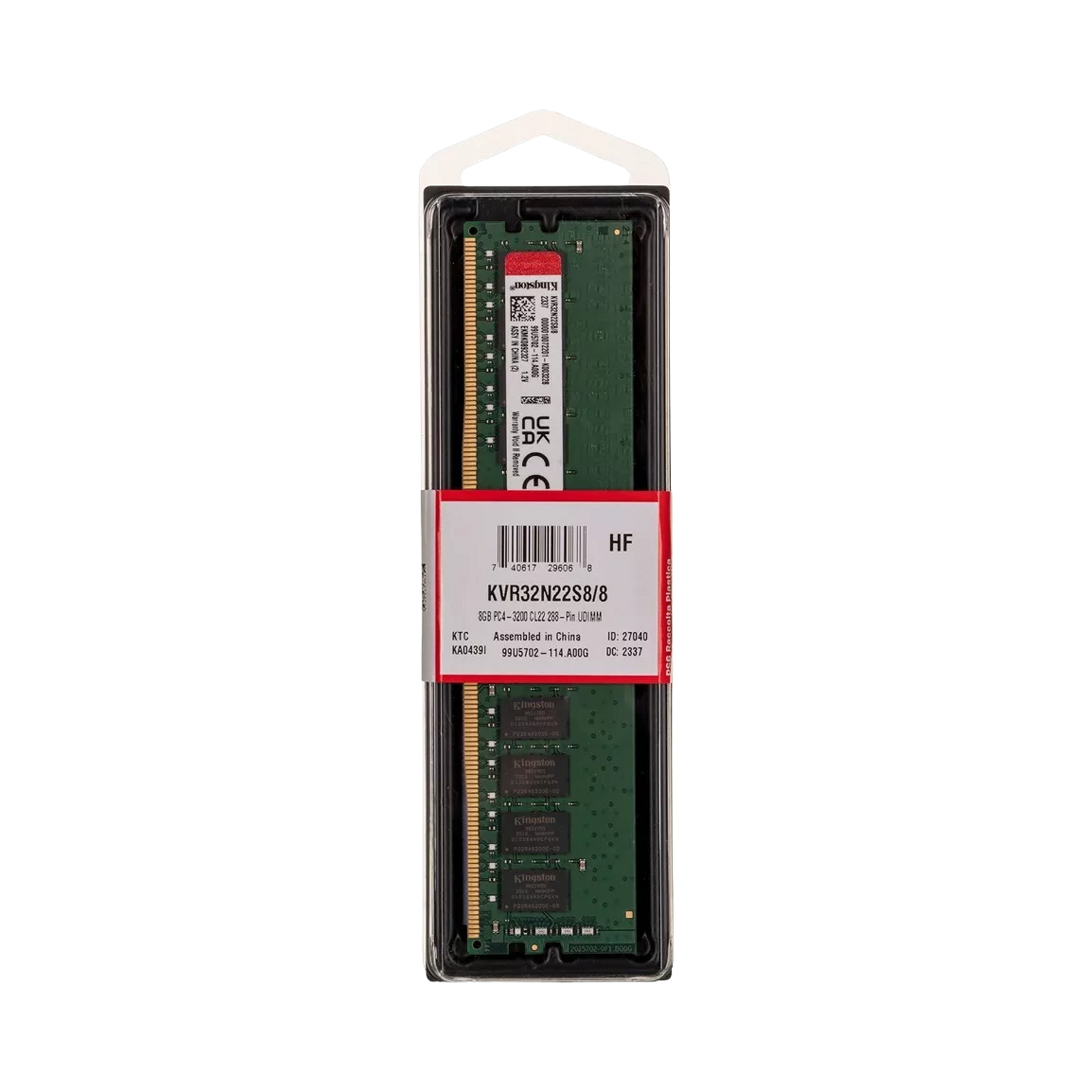 Kingston ValueRAM 8GB DDR4 SDRAM Memory Module (KVR32N22S8/8