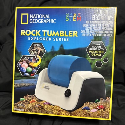 National Geographic Rock Tumbler Science Set Explorer Series STEM Toy Kit