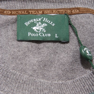 6371K maglione uomo BEVERLY HILLS POLO CLUB grey cotton Beverly Hills Polo Club 4152K Felpa Uomo Cotton Sweatshirt