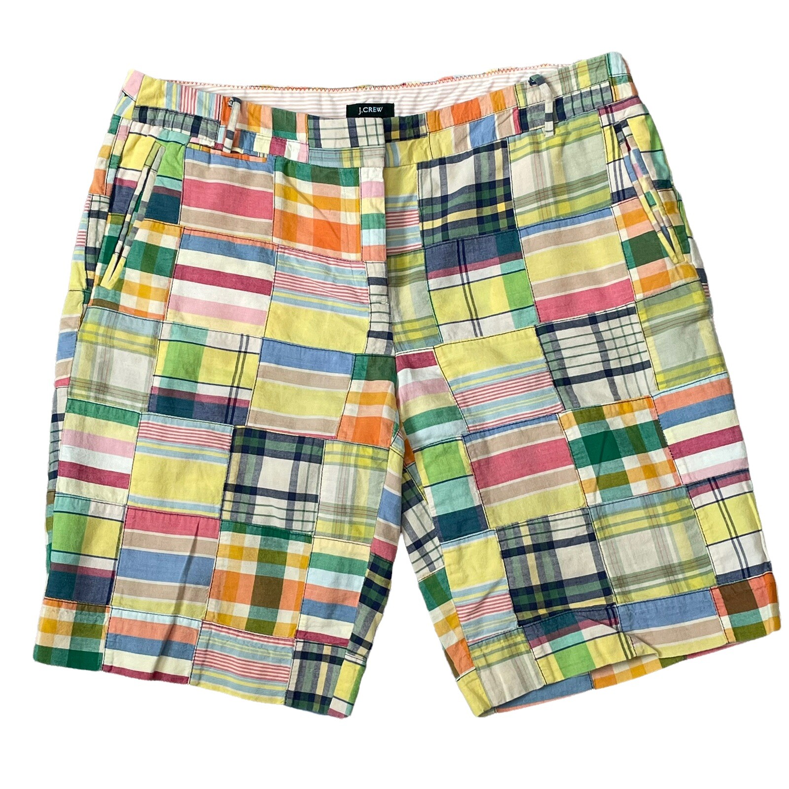 Madras Patchwork Bermuda Shorts 