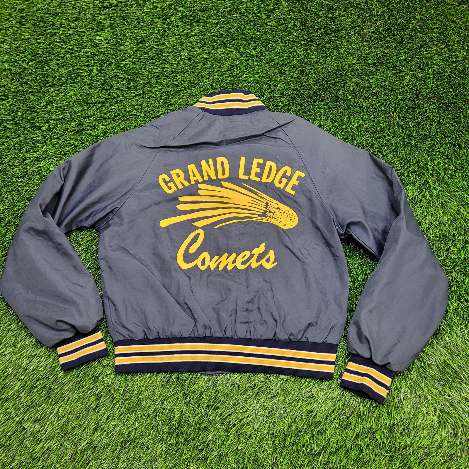 Vintage Grand-Ledge High-School Jacket XS 19x21 Blue | eBay Vintage Grand-Ledge High-School Jacket XS 19x21 Blue | eBay