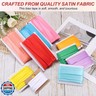 MECCANIXITY Double Fold Bias Tape for Sewing 1 Inch x 12 Yards Satin Pre-fold Continuous Binding Tape for Seaming Quilting Hemming Binding DIY Crafts, Yellow