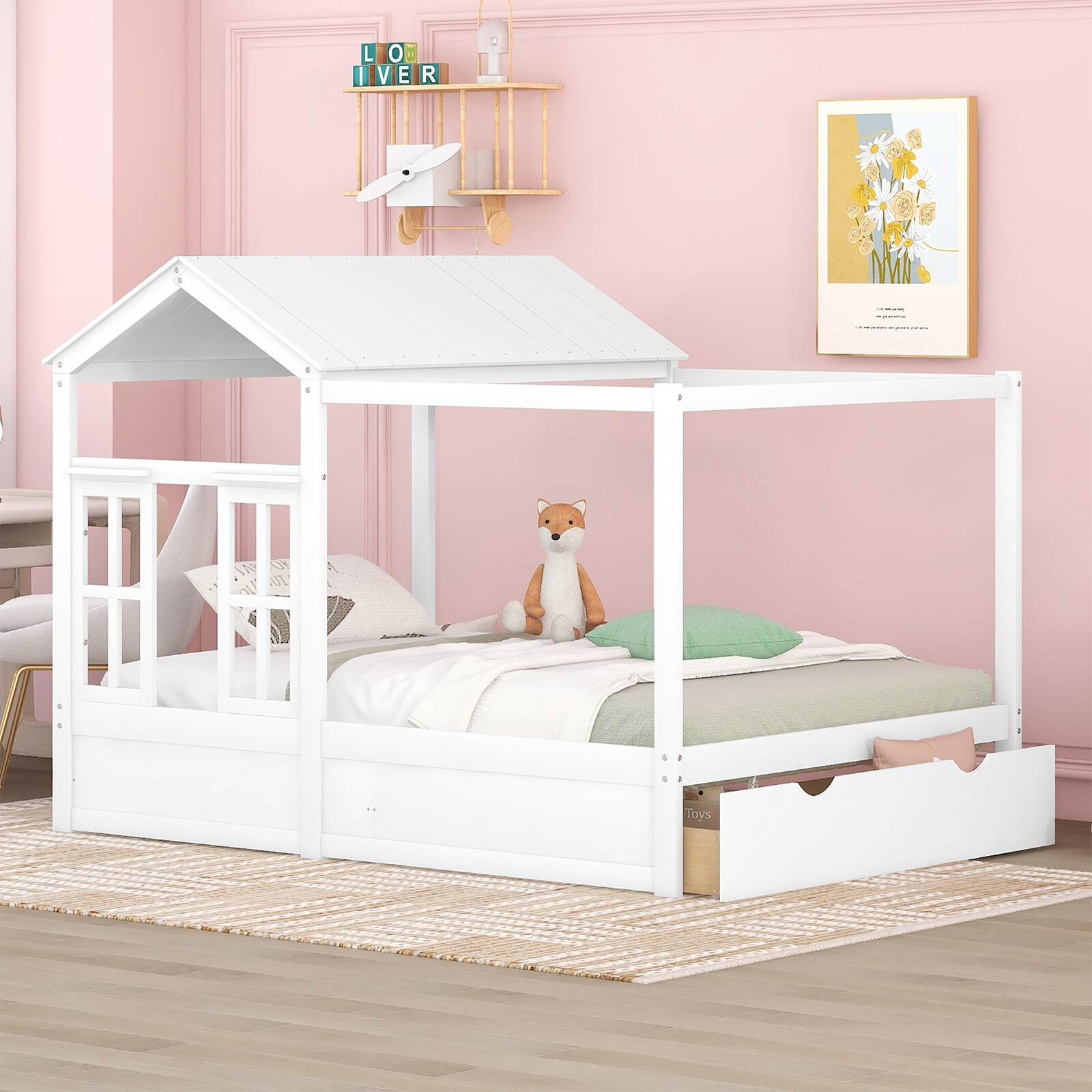 With Storage Drawer For Kids Bedroom