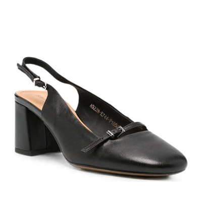 Sergio Moretti Women's Black Leather Dress Heels Pumps SMR6044-26133BLK
