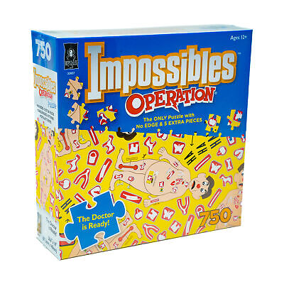 New - BePuzzled Impossibles Puzzle - Hasbro Operation: 750 Pcs - Ages 12+