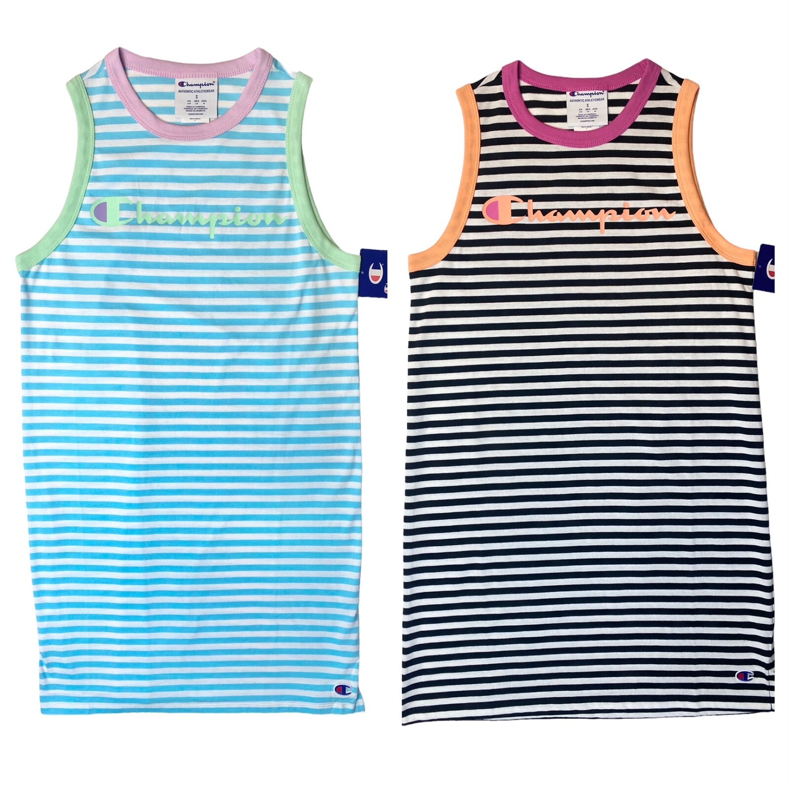 Champion Womens Campus Tank Dress - Blue Horizon / Black