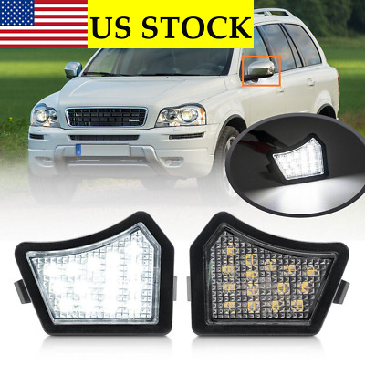 2 X LED-Under Mirror Puddle Light For Volvo XC90 S40 S60 V50 V60 C30 For Jaguar