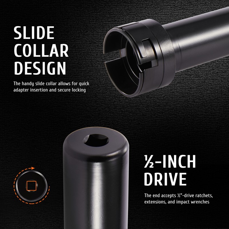 13pc Inner Tie Rod Removal Auto Tool Kit w 12 SAE & Metric Crowfoot Adapters US