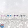 GLLBTPT Small Huggie Half Hoop Earrings CZ Tiny Cartilage Hypoallergenic Stud Earrings for Women Teen Girls (purple)