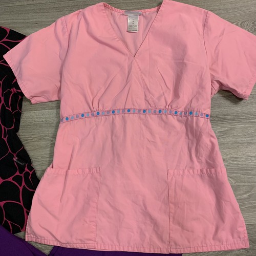 Lot Of 3 Koi womens stretch SB Scrubs size M Medium blouse work top Pants