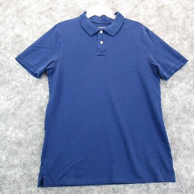 Sonoma Shirt Mens Medium Blue Solid The Weekend Polo Short Sleeve Cotton Casual*