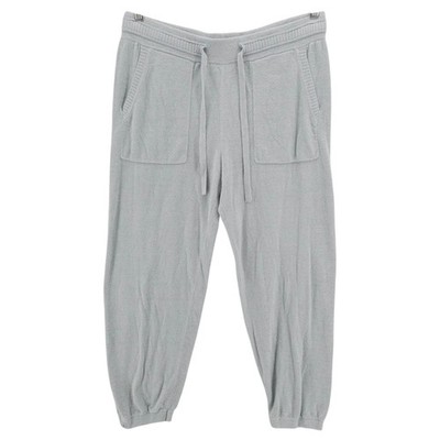 BAREFOOT DREAMS CozyChic Ultra Lite Ribbed Joggers Grey Loungewear PETITE LARGE