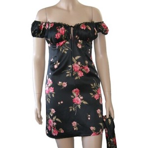 Women's Off Shoulder Floral Slip Dress 2 piece Outfit front