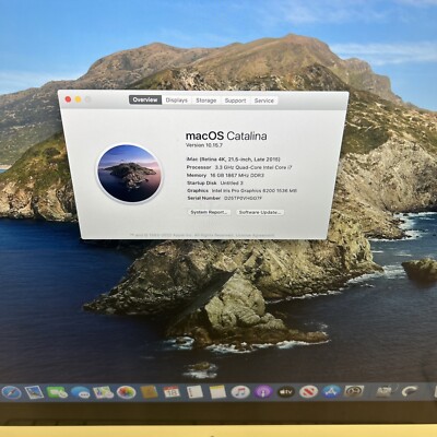 Apple iMac -  4K-  2015 - Silver - Core i7 3.3GHz - 16GB - 1TB - 21.5'' Inch
