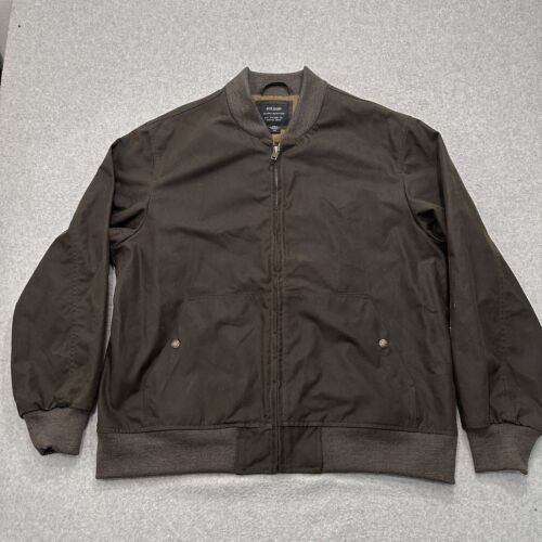 C.C Filson Mens Burnt Olive Dark CC Waxed Cover Cloth Bomber C.C Filson Mens Burnt Olive Dark CC Waxed Cover Cloth Bomber