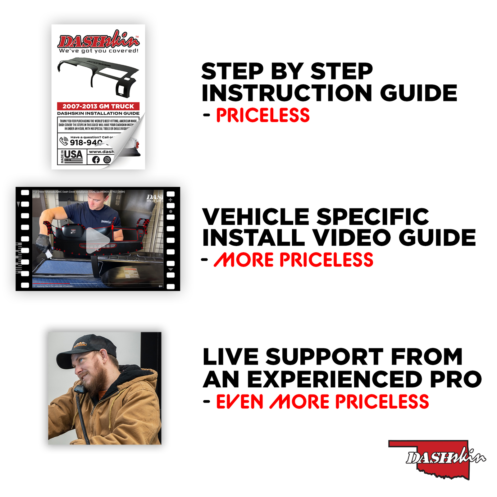 DashSkin Dash Cover for 07-13 Silverado Sierra with Dual Glovebox in Black