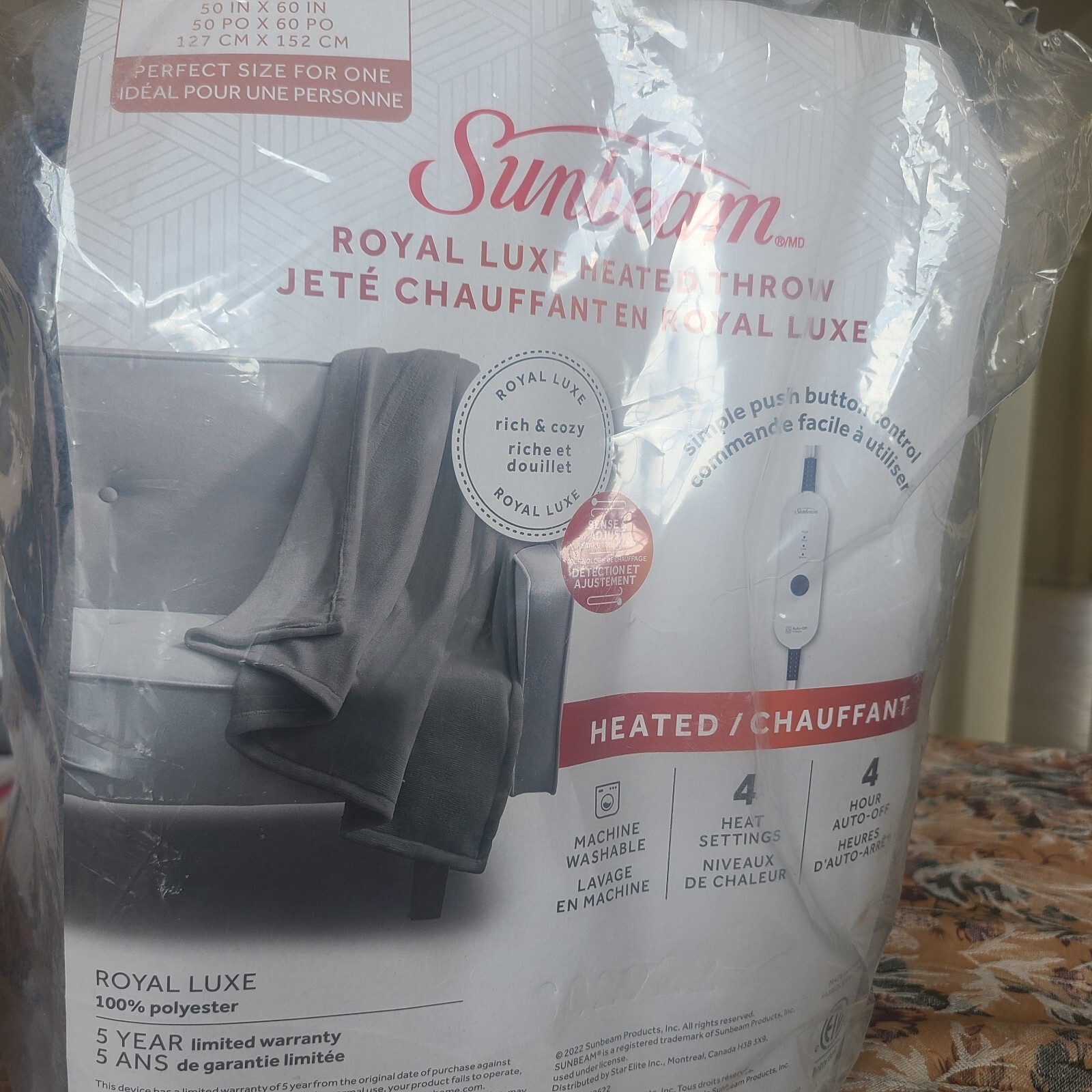 Royal Luxe Heated Personal Throw Blanket - Thumbnail 2