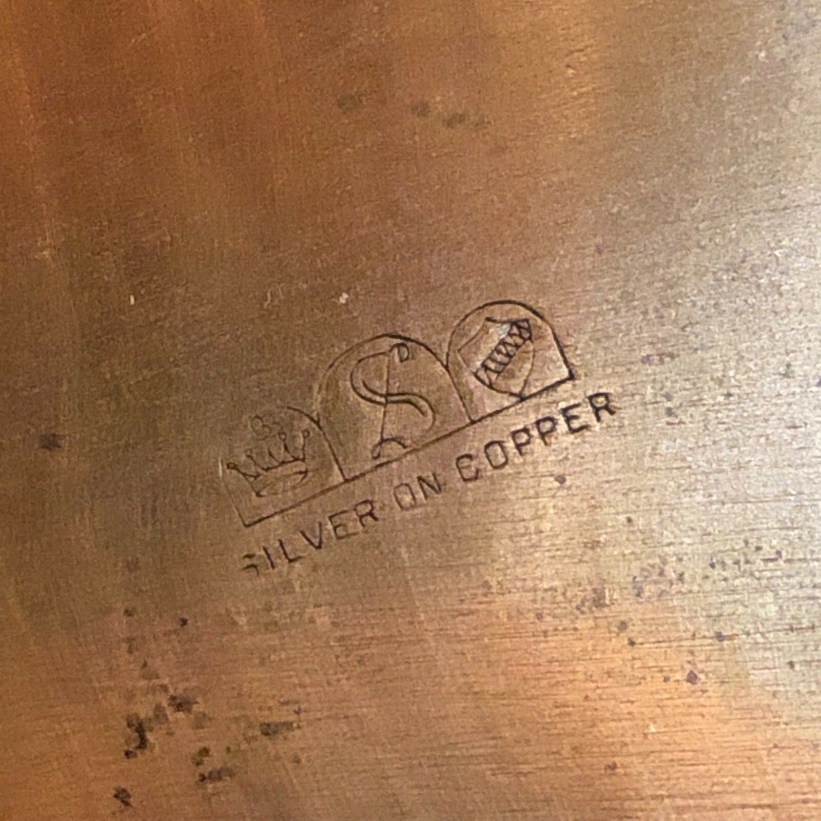 Sheridan Silver Co Copper Tray Was Silver On Copper Silver Plated Tray Vintage