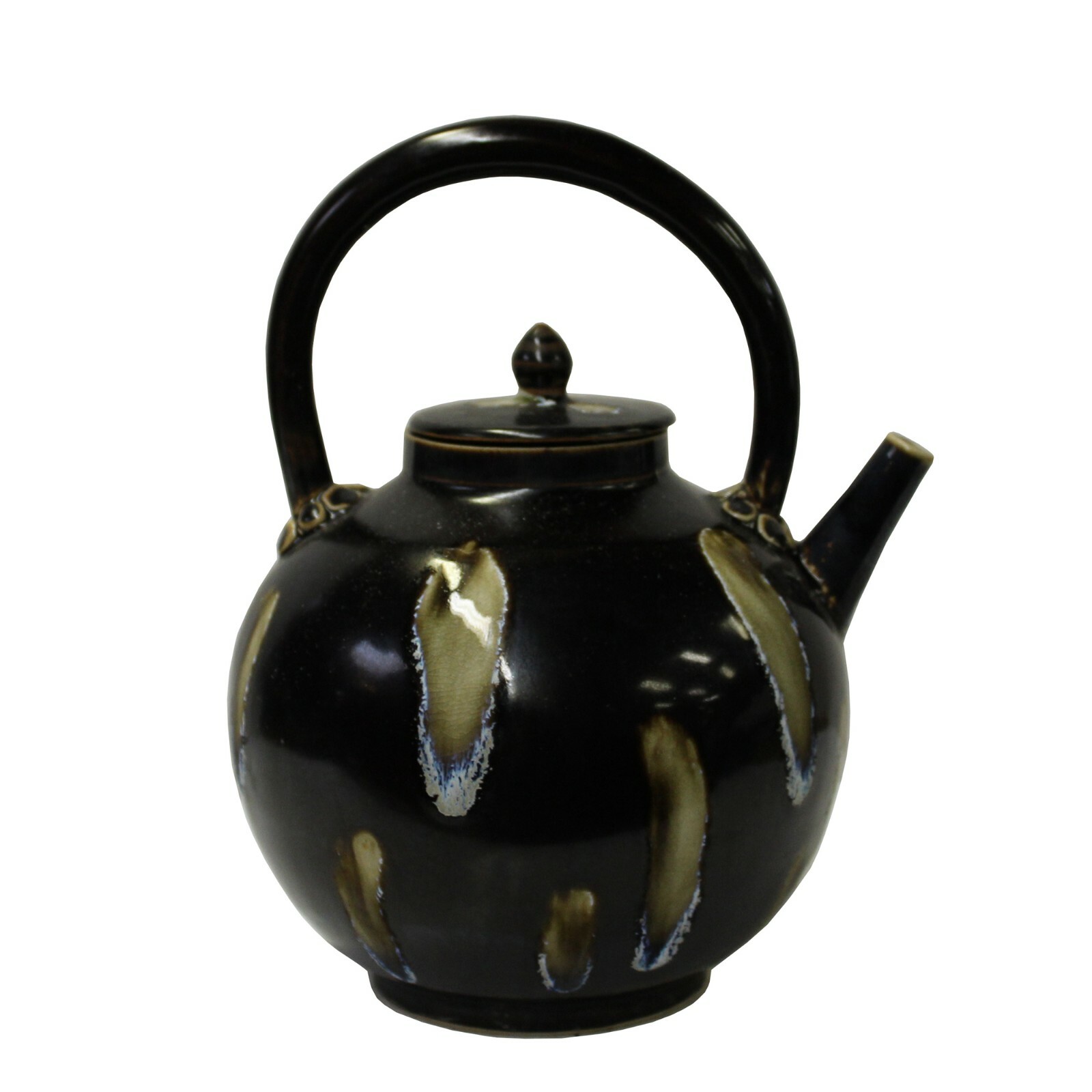 Chinese Ware Brown Black Glaze Ceramic Jar Vase Teapot Display Art cs5662S Chinese Ware Brown Black Glaze Ceramic Jar Vase Teapot Display Art cs5662S
