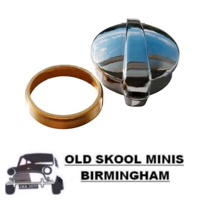 CLASSIC MINI CHROME MONZA PETROL/FUEL CAP AUSTIN MORRIS COOPER S ROVER BMC 2H2