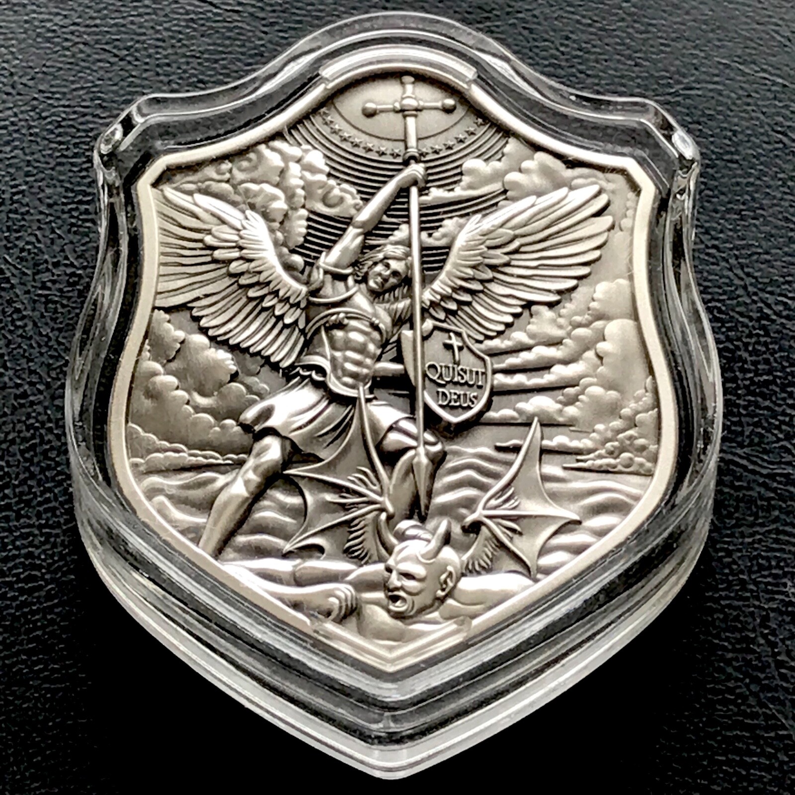 アルテミックシールド１枚【シークレット】他２枚【レリーフ】セット 2 oz 999 Silver ST MICHAEL Shield Antiqued Concave
