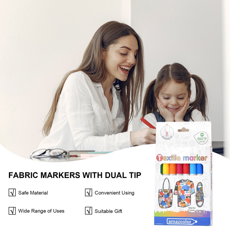 Permanent For Clothes 8 Bright Colors Markers For Clothes