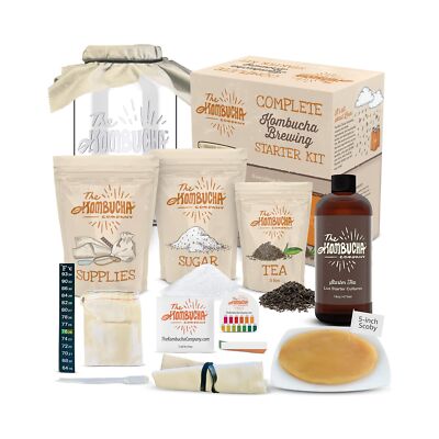 Organic Kombucha Home Brewing Starter Kit | 5-Inch Large Scoby Kombucha Start...