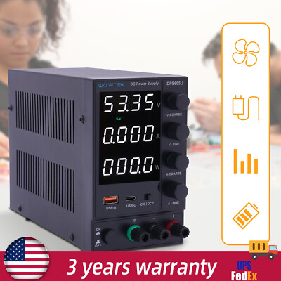 60V 5A Wanptek Lab Variable Adjustable Switching Regulated DC Bench Power Supply