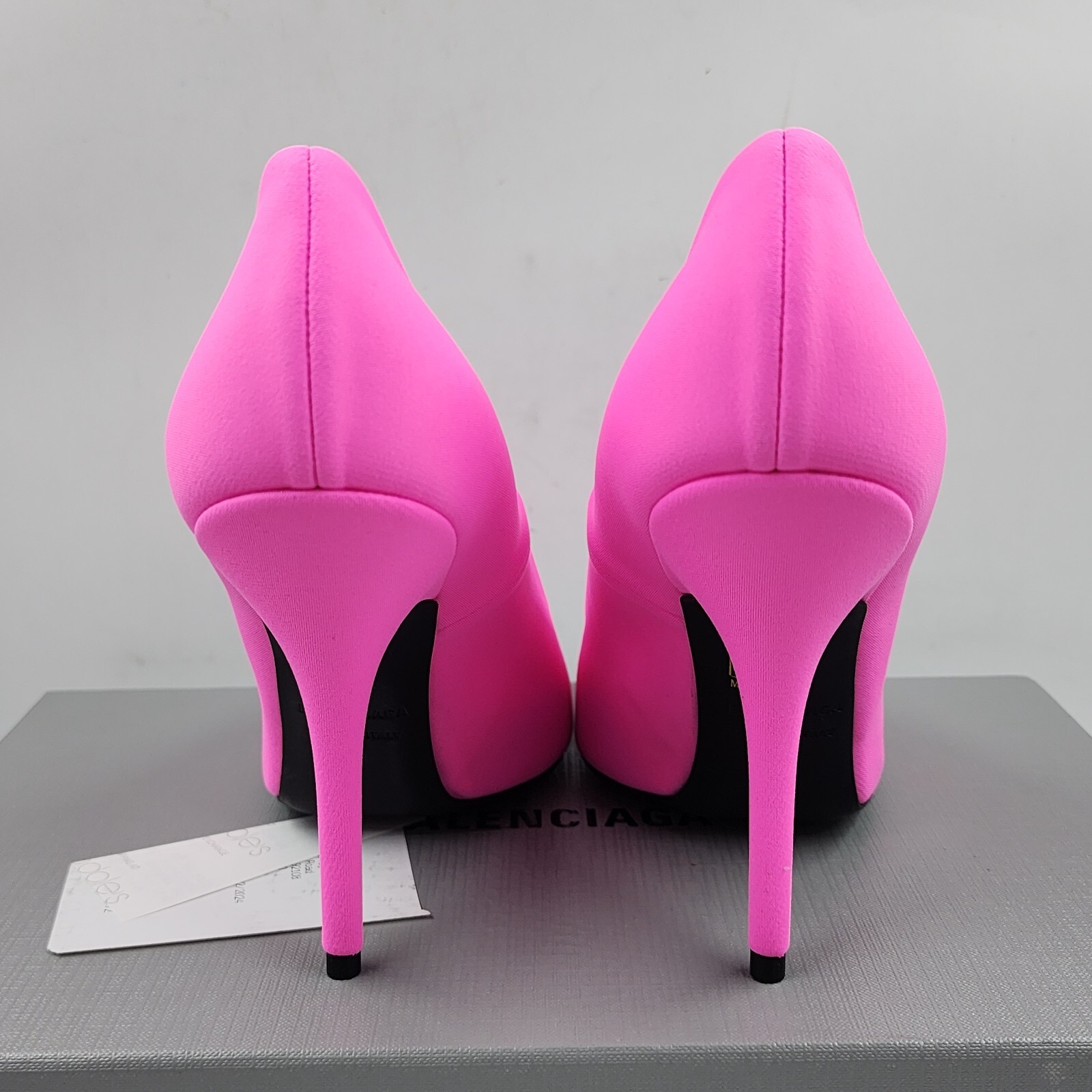 Pre-owned Balenciaga Knife Pointed Toe Pumps Women's 39/9us Pink Fluro Solid Slip On